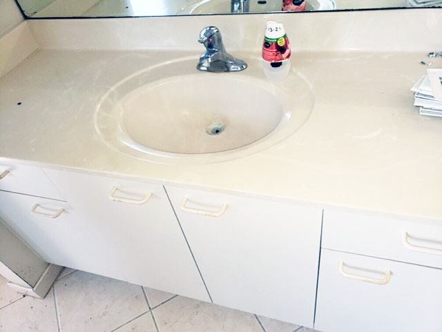 Sink and vanity refinishing by KITS, Dubai